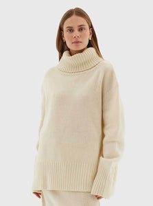 Cloth & Co. Sweater The Roll Neck Jumper Cloth & Co The Roll Neck Jumper | Winter White