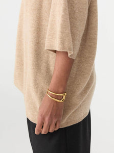 AGMES Bracelet Leona Cuff Shop the Sculptural AGMES Leona Cuff in Gold Vermeil