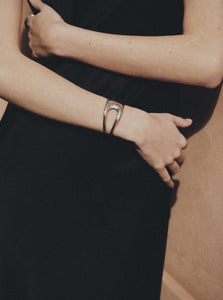 AGMES Bracelet Leona Cuff Shop the Sculptural AGMES Leona Cuff in Silver