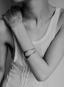 AGMES Bracelet Leona Cuff Shop the Sculptural AGMES Leona Cuff in Silver