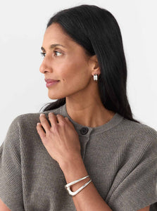 AGMES Bracelet Leona Cuff Shop the Sculptural AGMES Leona Cuff in Silver