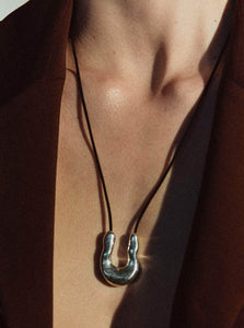 AGMES Pendant Necklace Wishbone Pendant Necklace AGMES Wishbone Pendant Necklace Silver