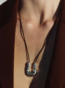 AGMES Pendant Necklace Wishbone Pendant Shop the AGMES Wishbone Pendant in Silver