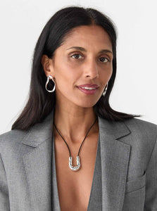 AGMES Pendant Necklace Wishbone Pendant Shop the AGMES Wishbone Pendant in Silver