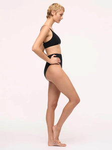 BAYTHE swimwear Cristy Bralette Top | Micro Terry | Black