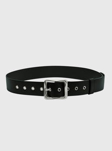 Brie Leon Belt Everyday Belt Silver Brie Leon Everyday Belt Silver Hardware Black