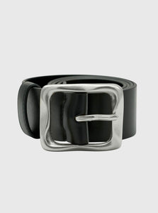 Brie Leon Belt Everyday Belt Silver Brie Leon Everyday Belt Silver Hardware Black