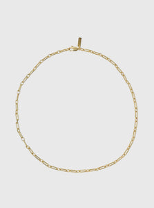 Brie Leon Chain Necklace Gold Paper Clip Chain