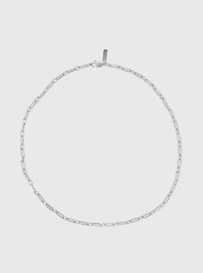 Brie Leon Chain Necklace Silver Paper Clip Chain