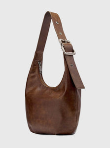 Brie Leon Handbag Everyday Croissant Bag Brie Leon Everyday Croissant Bag Worn Chocolate