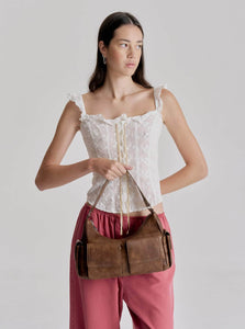 Brie Leon Handbag Worn Chocolate Rae Pocket Bag Brie Leon Rae Pocket Bag