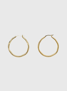 Brie Leon Hoop Earrings Gold Large Organica Hoops