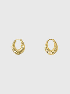 Brie Leon Hoop Earrings Gold Olar Twist Hoops Brie Leon Olar Hoop Earrings