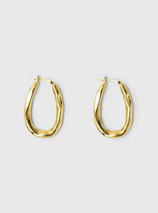 Brie Leon Hoop Earrings Gold Organica Bent Hoop Earrings