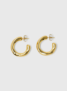 Brie Leon Hoop Earrings Gold Veeda Hoop Earrings