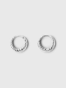 Brie Leon Hoop Earrings Silver Olar Hoop Earrings