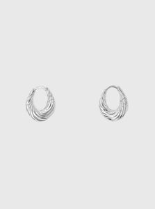 Brie Leon Hoop Earrings Silver Olar Twist Hoops Brie Leon Olar Hoop Earrings