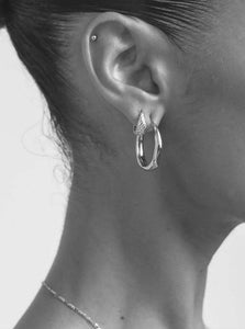 Brie Leon Hoop Earrings Silver Small Organica Hoop Earrings Brie Leon Large Organica Hoops