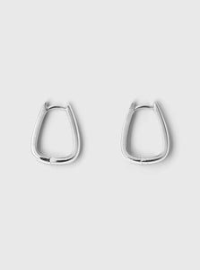 Brie Leon Hoop Earrings Silver Uma Drop Sleeper Earrings