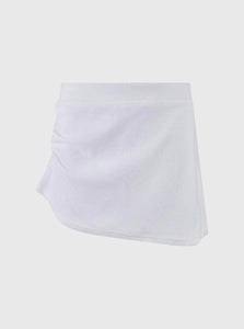 Commonplace Essentials Mini Skirt Terry Skirt Shop Commonplace Essentials' White Terry Skirt