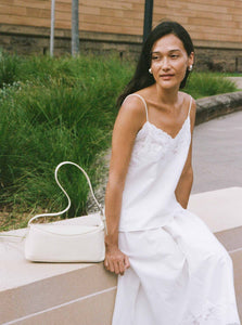Cala Silk Cotton Lace Camisole White / S