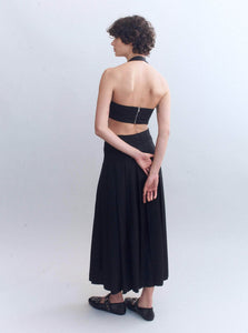 Courtney Zheng Crop Top Hendrix Raw Edge Wool Crop Top Shop Courtney Zheng's Hendrix Raw Edge Wool Crop Top in Black