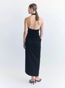 Courtney Zheng Halter Top Ines Merino Halter Top Shop Courtney Zheng's Ines Merino Halter Top in Staple Black