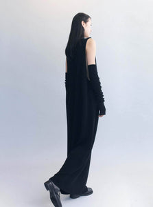Courtney Zheng Maxi Dress Enric Wool Cashmere Dress Shop Courtney Zheng's Enric Wool Cashmere Dress in Black
