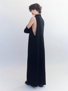Courtney Zheng Maxi Dress Enric Wool Cashmere Dress Shop Courtney Zheng's Enric Wool Cashmere Dress in Black