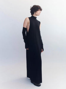 Courtney Zheng Maxi Dress Enric Wool Cashmere Dress Shop Courtney Zheng's Enric Wool Cashmere Dress in Black
