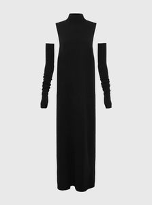 Courtney Zheng Maxi Dress S/M Enric Wool Cashmere Dress Shop Courtney Zheng's Enric Wool Cashmere Dress in Black