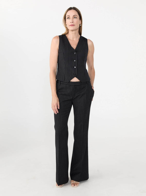 Signe Chalkstripe Wool Vest – Courtney Zheng
