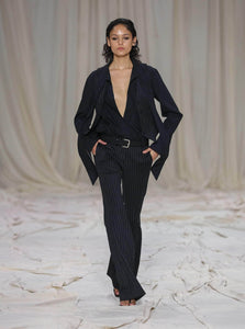 Courtney Zheng Pants Stefan Chalkstripe Wool Pants Shop Courtney Zheng Stefan Chalkstripe Wool Pants