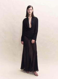 Courtney Zheng Shirt Aya Silk Cowl Shirt Shop Courtney Zheng's Sophisticated Aya Silk Cowl Shirt