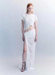 Courtney Zheng T-shirt S Supima Cotton Tuck Tee Shop Courtney Zheng's Supima Tuck Tee in White