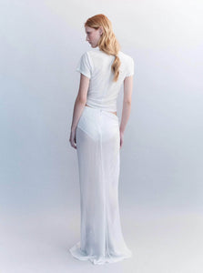 Courtney Zheng T-shirt Supima Cotton Tuck Tee Shop Courtney Zheng's Supima Tuck Tee in White