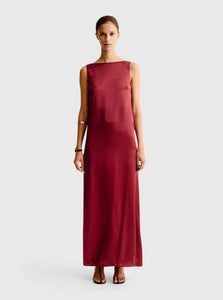 Esse Studios Dress 6 / Red Finesa Cowl Dress Shop ESSE Studios Finesa Cowl Dress in Spiced Wine