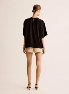 Esse Studios Top Finesa Silk Tee Shop ESSE Studios Finesa Silk Tee in Black