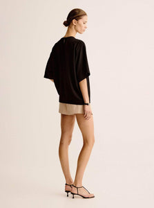 Esse Studios Top Finesa Silk Tee Shop ESSE Studios Finesa Silk Tee in Black