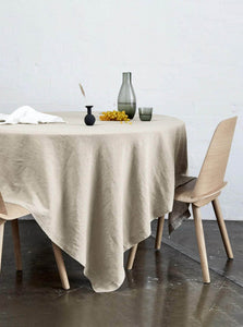 In Bed Tablecloth 100% Linen Table Cloth In Natural