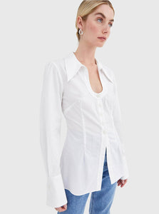 Jillian Boustred Women's Shirt Jane Shirt Jillian Boustred Organic Cotton Jane Shirt White