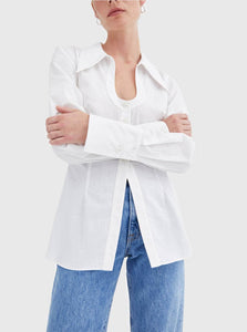 Jillian Boustred Women's Shirt Jane Shirt Jillian Boustred Organic Cotton Jane Shirt White