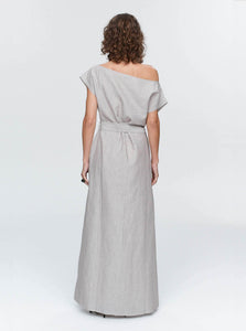Marle Maxi Dress Oscar Dress Shop Marle's Effortless Oscar Dress in Chocolate Stripe