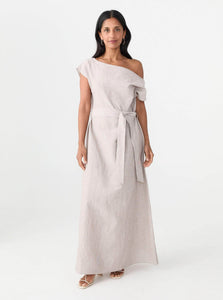Marle Maxi Dress Oscar Dress Shop Marle's Effortless Oscar Dress in Chocolate Stripe