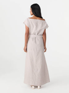 Marle Maxi Dress Oscar Dress Shop Marle's Effortless Oscar Dress in Chocolate Stripe