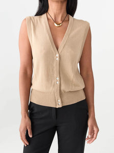 Marle Vest Foundations Vest Shop Marle's Versatile Foundations Vest in Almond