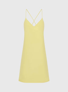 Matin Mini Dress 6 Cross Back Mini Dress Shop Matin's Cross Back Mini Dress in Yellow
