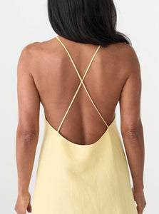 Matin Mini Dress Cross Back Mini Dress Shop Matin's Cross Back Mini Dress in Yellow