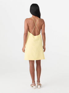 Matin Mini Dress Cross Back Mini Dress Shop Matin's Cross Back Mini Dress in Yellow