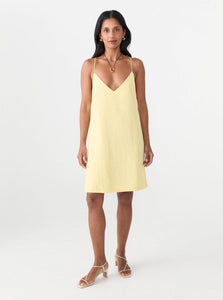 Matin Mini Dress Cross Back Mini Dress Shop Matin's Cross Back Mini Dress in Yellow